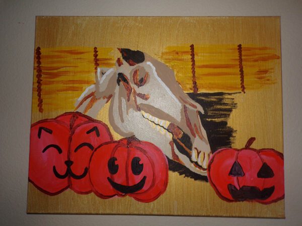 Horse Head with Pumpkins